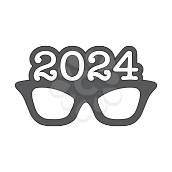 Roaylty-Free Clipart Image for 2024 New Year