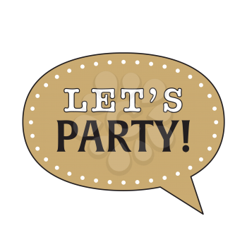 Royalty-Free Clipart Image of a Let's Party Sign