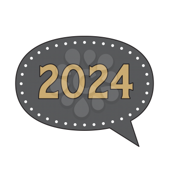 Royalty-Free Clipart Image of a 2024 Sign