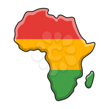 Royalty-free clipart image of the continent of Africa