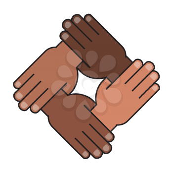 Royalty-free clipart image of hands