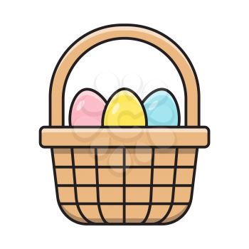 Royalty-Free Clipart Image of an Easter Basket