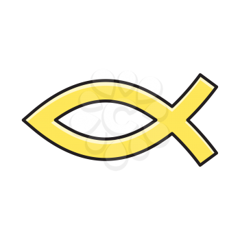 Royalty-Free Clipart Image of Ichthys Symbol or Jesus Fish