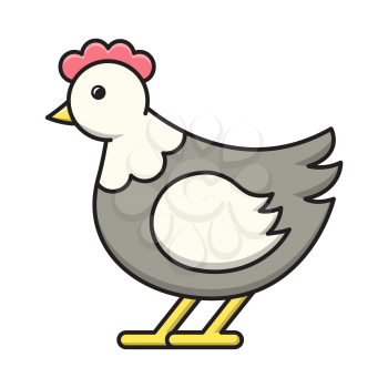 Royalty-Free Clipart Image of a Hen