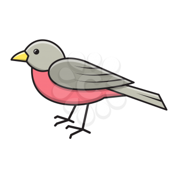 Royalty-Free Clipart Image of a Robin
