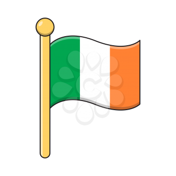 Royalty- Free Clipart Image of a Flag - Ireland - Part of a St. Patrick's Day Set