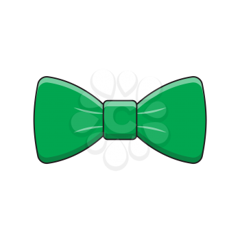 Royalty-Free Clipart Image of a Green Bow Tie - Part of a St. Patrick's Day Set
