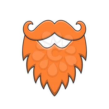 Royalty-Free Clipart Image of a Beard and Moustache - Part of a St. Patrick's Day Set