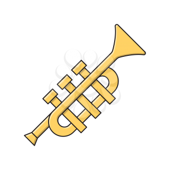 Royalty-Free Clipart Image of a Trumpet - Part of a St. Patrick's Day Set