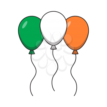 Royalty-Free Clipart Image of Balloons for St. Patrick's Day