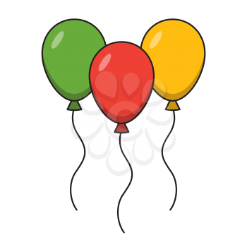 Royalty-Free Clipart Image of Balloons. Part of a Cinco-de-Mayo set