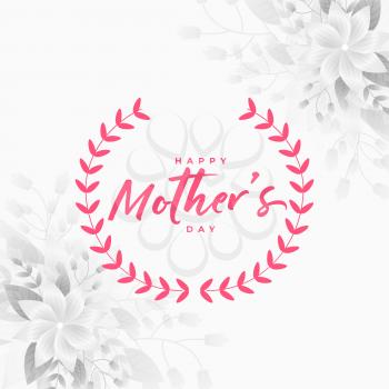 mothers day illustration with flower decoration
