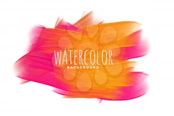 abstract watercolor background in pink and orange shade
