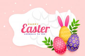 happy easter realistic decorative background
