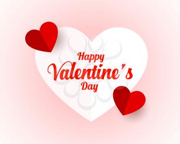 happy valentines day background in paper style