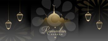 holy ramadan month celebration festival banner design