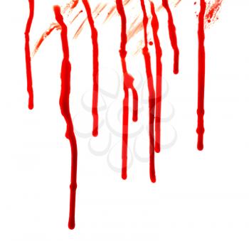 Blood stains on white background�