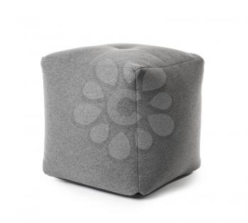 Comfortable pouffe on white background�