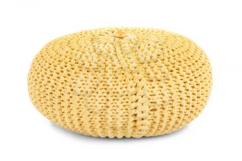 Comfortable pouf on white background�