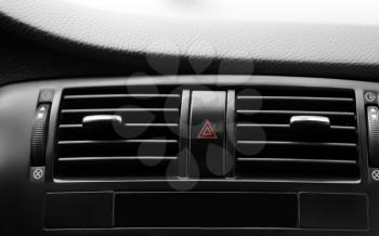 Air conditioner system in modern car, closeup�