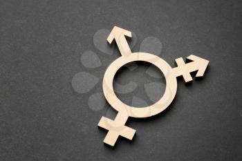 Symbol of transgender on dark background�
