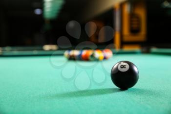 Billiard ball on table in club�