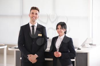 Portrait of receptionists in office�