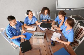 Group of students at medical university�