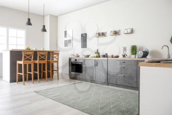 Interior of stylish modern kitchen�