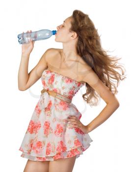Royalty Free Photo of a Girl Drinking Water