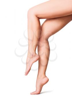 
image of smooth,sexy and beautiful female legs isolated on white