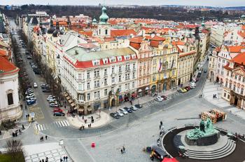 The Old Town Square in the center of Prague City.
It is a complex of buildings since the 14 th century.
