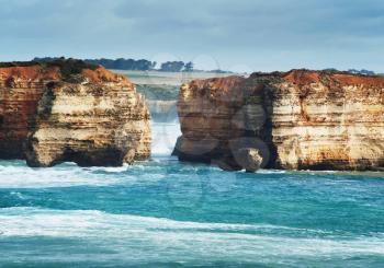 famous Rocks in the Bay of Islands Coastal Park,Great Ocean Road, Australia