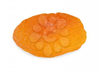 Dried pitted apricot isolated on a white background 