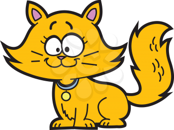 Royalty Free Clipart Image of a Little Cat