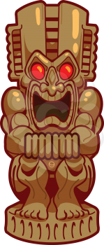 Royalty Free Clipart Image of a Tiki Statue