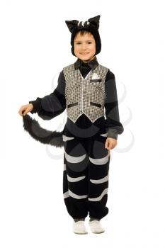 Royalty Free Photo of a Boy in a Cat Costume