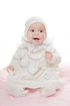 Royalty Free Photo of a Little Baby in White
