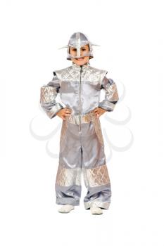 Royalty Free Photo of a Boy in a Spacesuit Costume