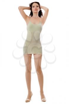 Royalty Free Photo of a Woman Standing in a Dress