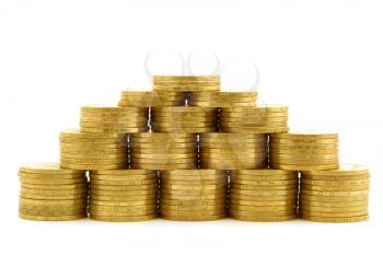 Royalty Free Photo of a Pyramid of Coins