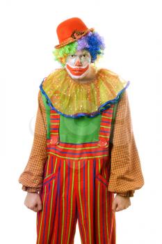 Royalty Free Photo of an Angry Clown