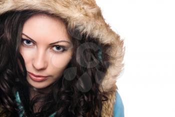 Royalty Free Photo of a Girl Wearing a Hood