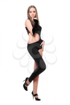 Royalty Free Photo of a Woman in a Bodysuit