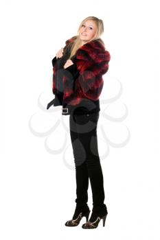 Royalty Free Photo of a Girl in Fur Coat