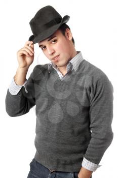 Royalty Free Photo of a Man With a Hat