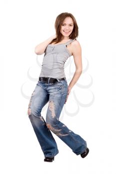Royalty Free Photo of a Woman in Jeans
