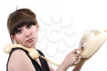 Royalty Free Photo of a Woman With a Phone