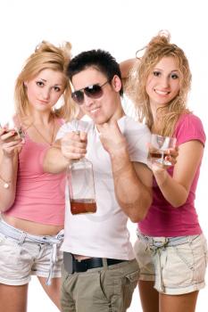 Royalty Free Photo of Young People Drinking
