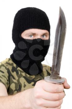 Royalty Free Photo of a Man With a Knife